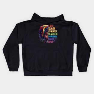 Black Girl Empowerment Positive Inspirational Saying Kids Hoodie